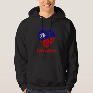 Veste À Capuche Je T'aime Drapeau de Taïwan Cœur Taïwanais Je Suis