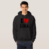 Veste À Capuche Je t'aime Lisa (Devant entier)