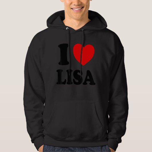 Veste À Capuche Je t'aime Lisa (Devant)