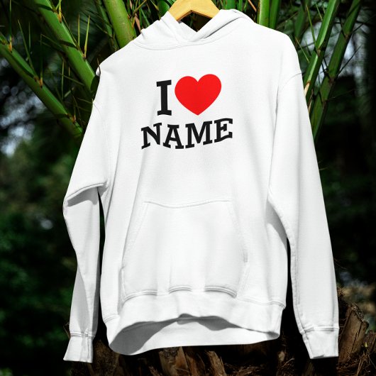 Veste À Capuche Je t'aime Nom