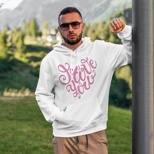 Veste À Capuche Je t'aime rose