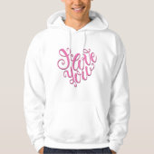 Veste À Capuche Je t'aime rose (Devant)