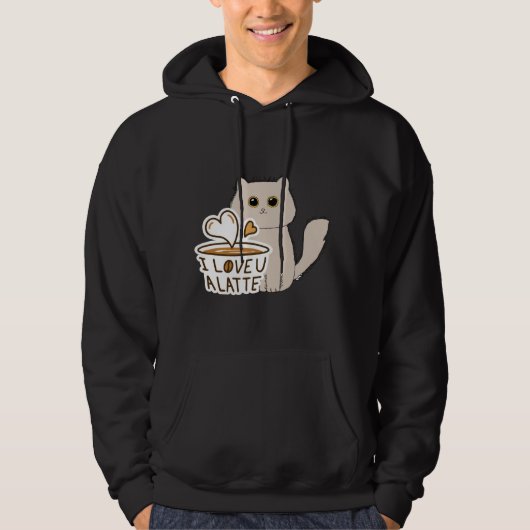 Veste À Capuche Je t'aime T-shirt latte (Devant)