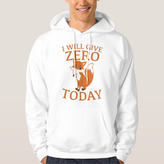 Veste À Capuche Je Vais Donner Zero Fox Aujourd'Hui (Devant)