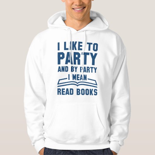 Veste À Capuche Je Veux Dire Lire Des Livres (Devant)