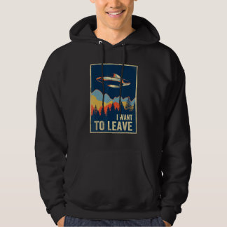 Veste À Capuche Je Veux Laisser Chemise Zone 51 Alien OVNI