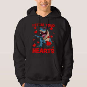 Veste À Capuche Je Vole Vos Coeurs T-Rex Lover Dinosaure Valentine