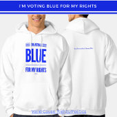 Veste À Capuche Je vote le démocrate bleu