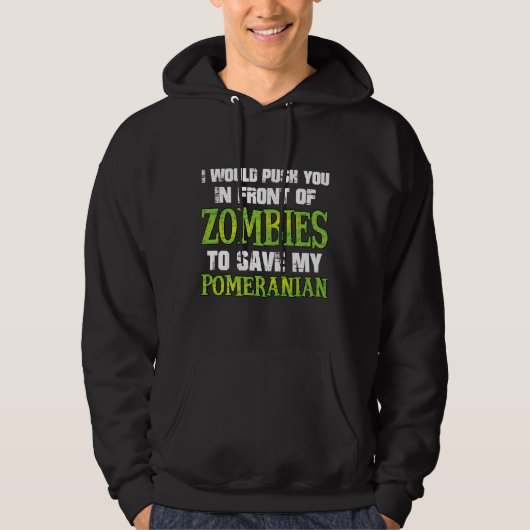 Veste À Capuche Je Vous Poussais Devant Les Zombies Pour Sauver Mo (Devant)