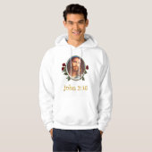 Veste À Capuche Jean 3:16 verset de la Bible (Devant entier)