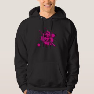 Veste À Capuche "J'éclaboussure rose de peinture aime d'Emo
