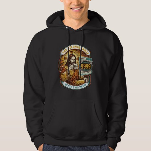 Veste À Capuche Jésus 9999 Emails Non Lus Boîte de Réception Zéro  (Devant)