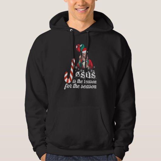 Veste À Capuche Jésus Est La Raison De La Saison Noël Jésus (Devant)