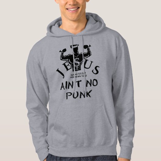 Veste À Capuche Jésus n'est aucun punk (Devant)