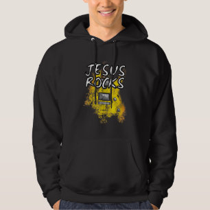 Veste À Capuche Jesus Rocks Guitare Electrique Guitariste Christia