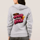 Veste À Capuche Jésus sauve les âmes (Dos)