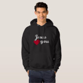Veste À Capuche Jésus t'aime (Devant entier)