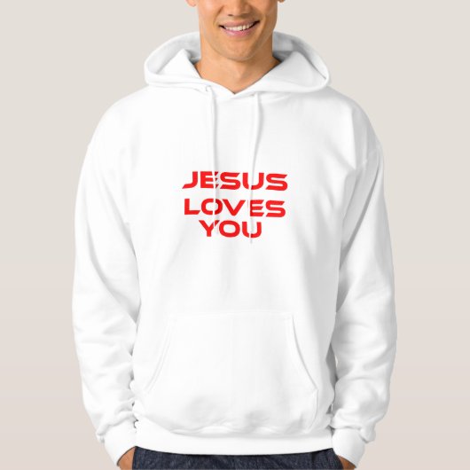 VESTE À CAPUCHE JÉSUS VOUS AIME (Devant)