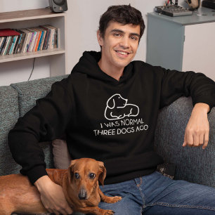 Veste À Capuche J'étais normale il y a trois chiens