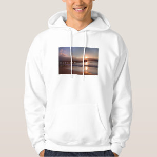 Veste À Capuche Jetée de plage au coucher du soleil, Hawaï