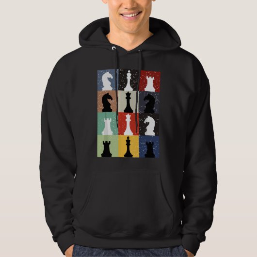 Veste À Capuche Jeu de société d'échecs drôle Humour ensemble Joue (Devant)