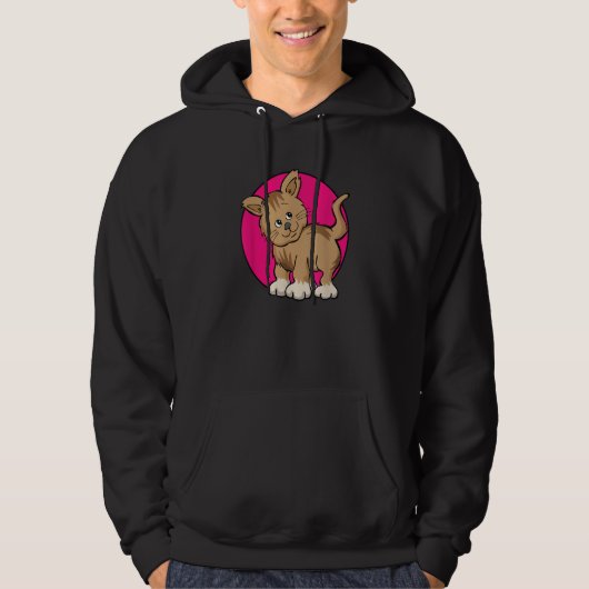 Veste À Capuche Joli Adorable Chat Chaton Bébé Minou pour Chat (Devant)