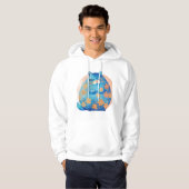 Veste À Capuche joli chat avec des yeux bleus (Devant entier)