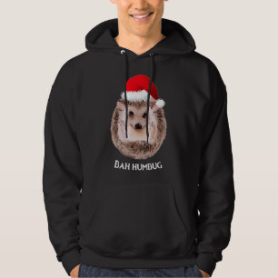 Veste À Capuche Joli Hérisson Noël Santa Hat Bah Humbug