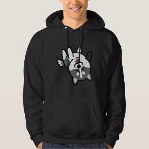 Veste À Capuche Joli Husky Couché Avec Un Visage Jouant