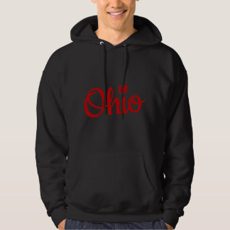 Veste À Capuche Joli Ohio Rouge Script OH Carte Aimer Accueil Buck