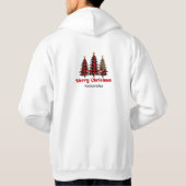 Veste À Capuche Joli pull de Noël à carreaux avec arbre (Dos)
