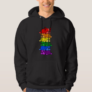 Veste À Capuche Joli Rainbow Boston Terrier Gay pride Drapeau LGBT