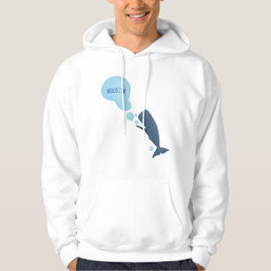 Veste À Capuche Jolie baleine à sperme soufflant bulles dessin
