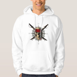 Veste À Capuche Jolly roger Pirate Crâne et épées Pirate Compass