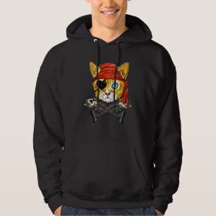 Veste À Capuche Jolly roger Visage de chat Pirate mignon Drapeau H