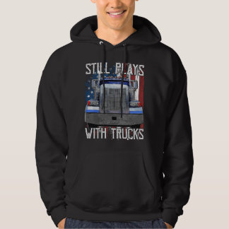 Veste À Capuche Joue avec des camions Conducteur de camion drôle D
