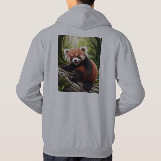 Veste À Capuche Jouer bébé Red Panda Forêt Design (Dos)