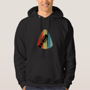 Veste À Capuche Joueur de médiator de guitare rétro vintage Guitar