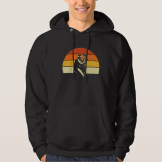 Veste À Capuche Joueur de paintball au coucher de soleil rétro Pai
