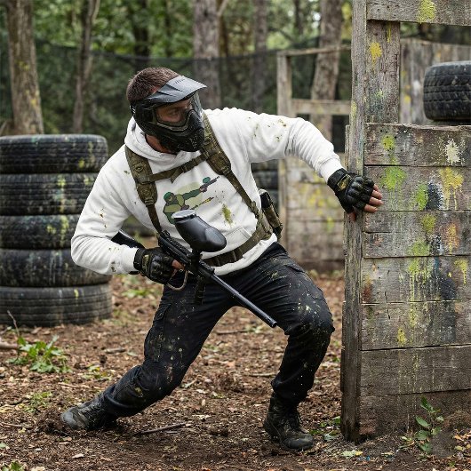 Veste À Capuche Joueur de Paintball avec double marqueur Action Sp