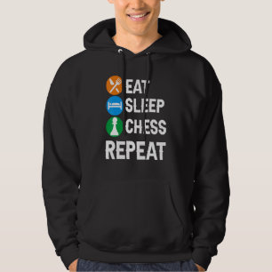 Veste À Capuche Joueur d'échecs amusant Pièces Amoureux Manger Cha
