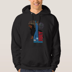 Veste À Capuche Jour de l'indépendance du chien vierge mou Dachshu