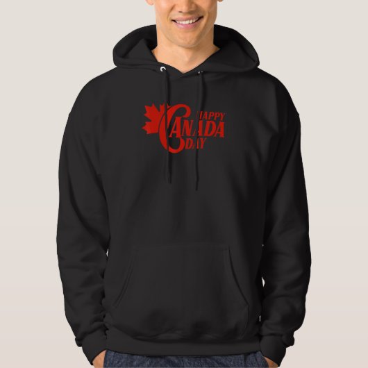 Veste À Capuche Jour du drapeau du Canada Feuille d'érable Joyeux (Devant)