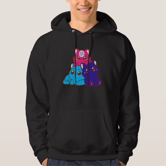 Veste À Capuche Journée de sensibilisation à la Fierté en polyamor (Devant)