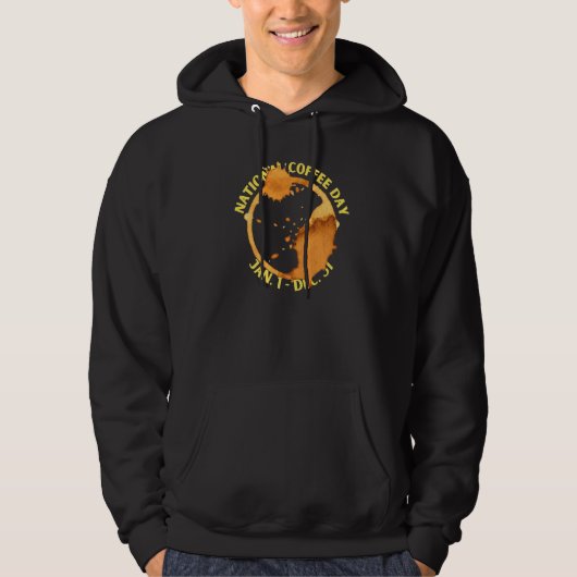 Veste À Capuche Journée nationale du café (Devant)