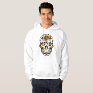 Veste À Capuche Journée Rose du crâne de sucre mexicain des mort