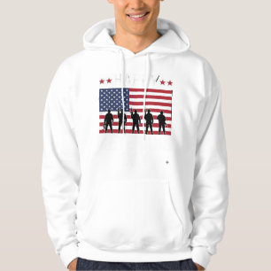 Veste À Capuche Joyeuse fête des vétérans Drapeau Silhouette Vecto