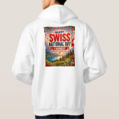 Veste À Capuche Joyeuse Fête nationale suisse (Dos)