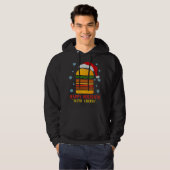 Veste À Capuche Joyeuses Fêtes avec Fromage Cheeseburger Hamburger (Devant entier)