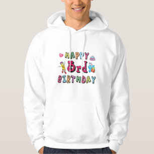 Veste À Capuche Joyeux 3e anniversaire 3 ans voeux b jour